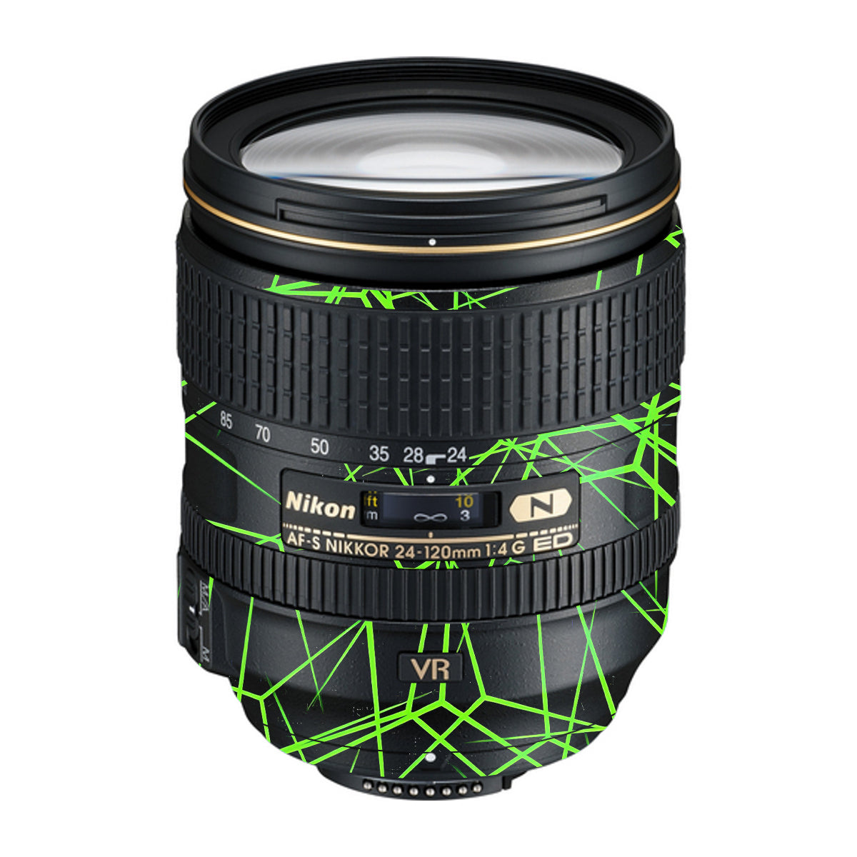 Neon Grid Nikon Nikkor AF-S 24-120mm F4 G ED VR Camera Lens Skin