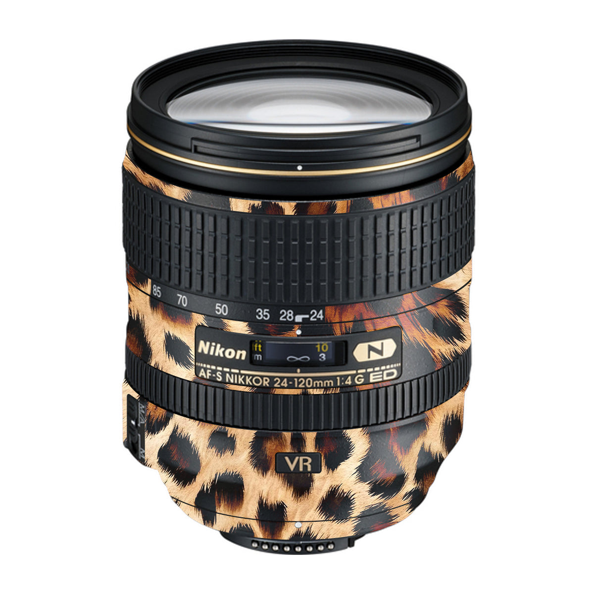 Classic Leopard Spots Nikon Nikkor AF-S 24-120mm F4 G ED VR Camera Lens Skin
