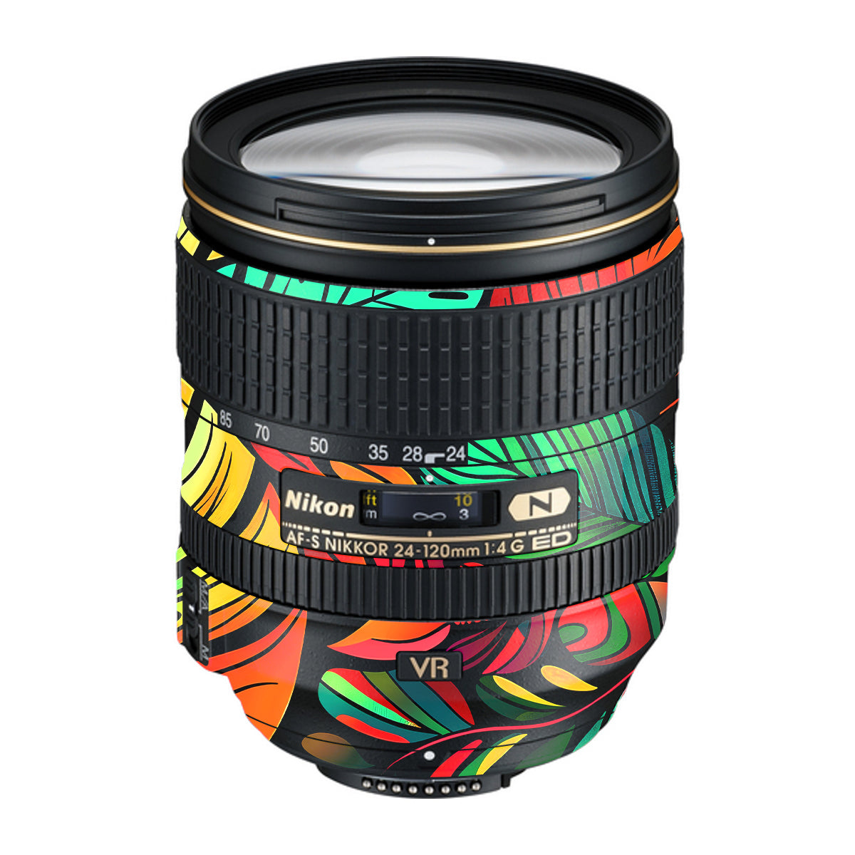Tropical Jungle Leaves Nikon Nikkor AF-S 24-120mm F4 G ED VR Camera Lens Skin