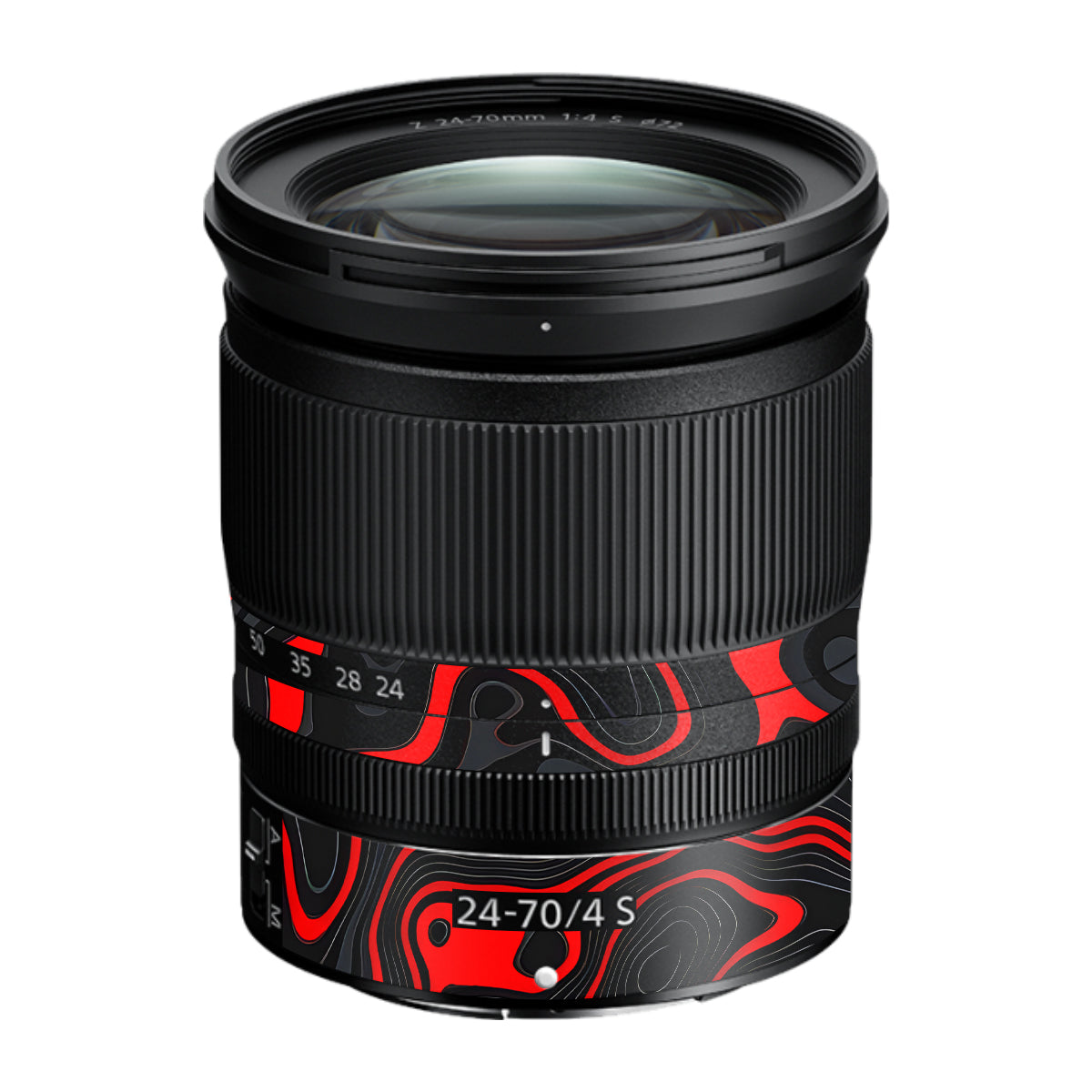 Crimson Waves Nikon Nikkor Z 24-70mm F/4 S Camera Lens Skin