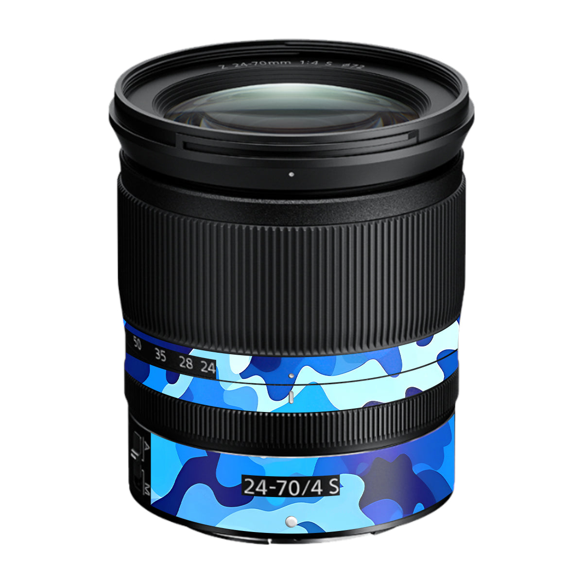 Arctic Blue Camo Pattern Nikon Nikkor Z 24-70mm F/4 S Camera Lens Skin