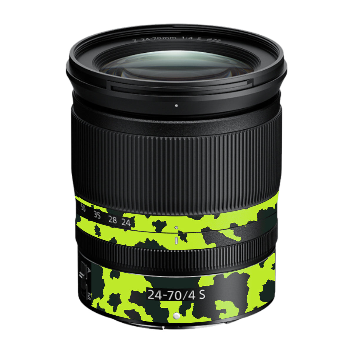 Neon Green Splatter Nikon Nikkor Z 24-70mm F/4 S Camera Lens Skin