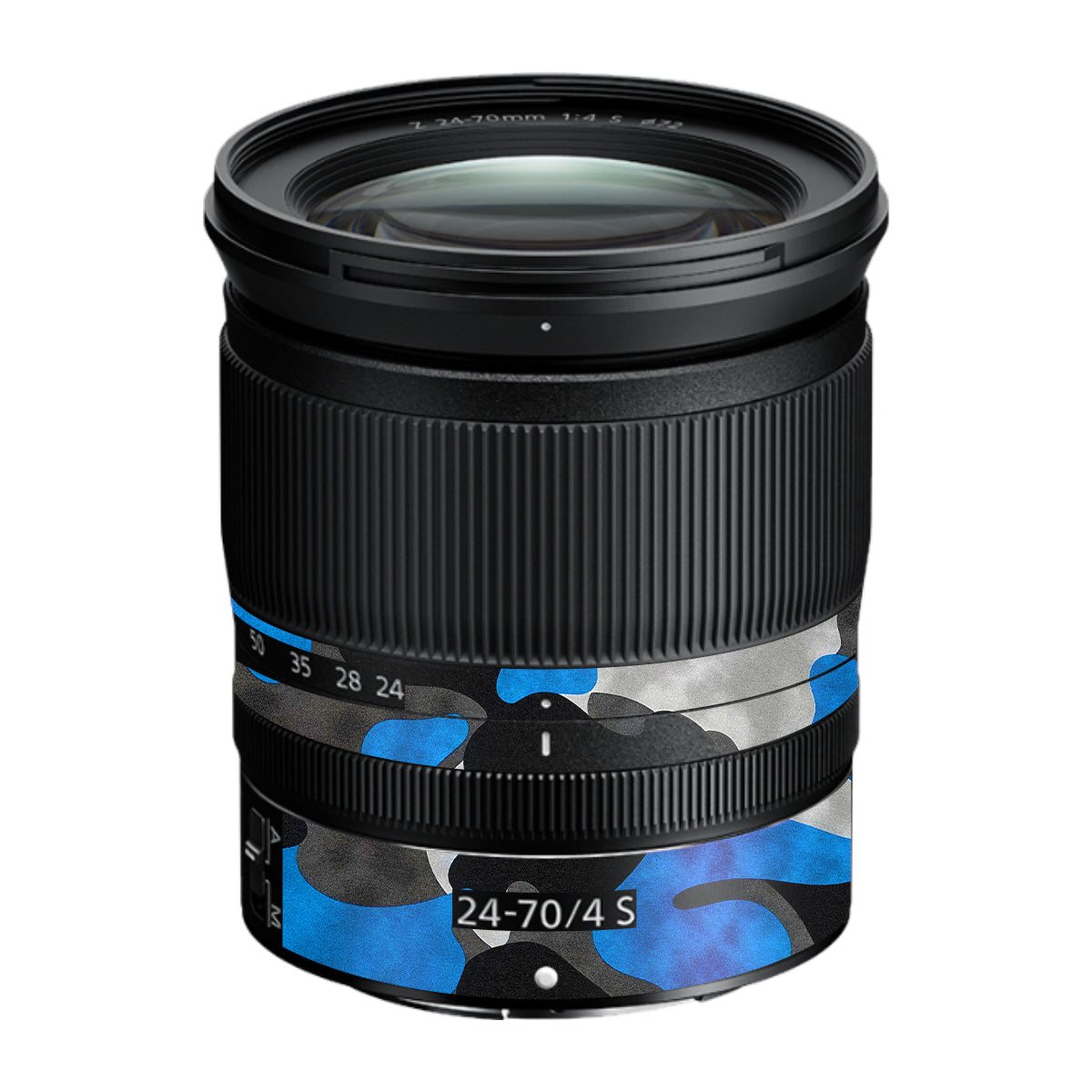 Blue Grey Camo Nikon Nikkor Z 24-70mm F/4 S Camera Lens Skin