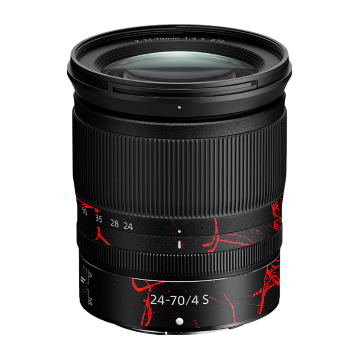 Red Neural Grid Nikon Nikkor Z 24-70mm F/4 S Camera Lens Skin