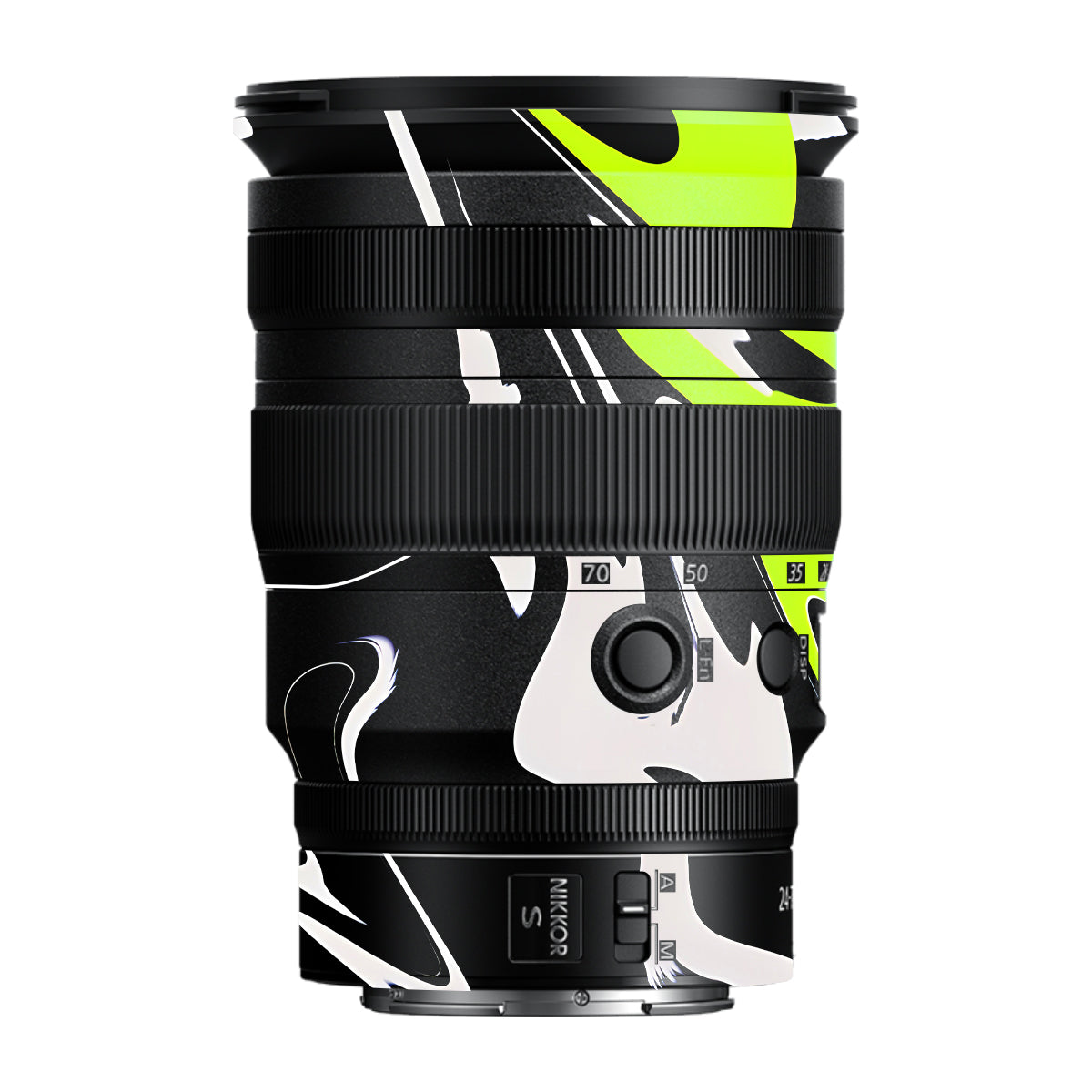 Neon Green and Black Pattern Nikon Nikkor Z 24-70MM F/2.8 S Camera Lens Skin