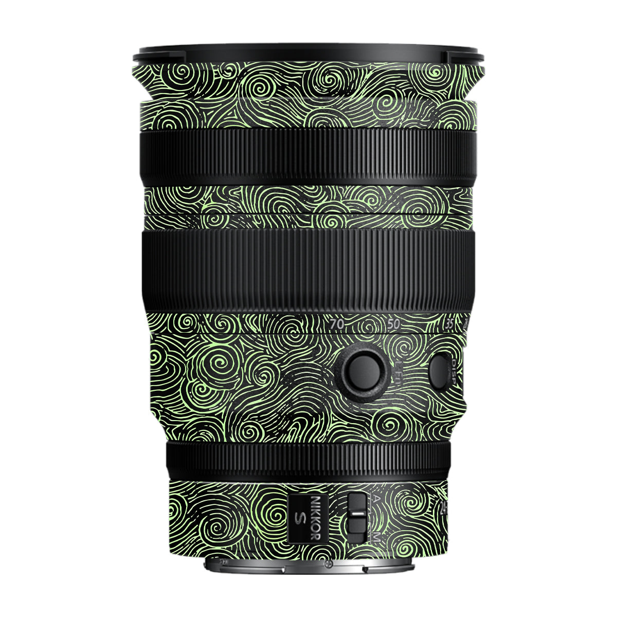 Green Spirals Nikon Nikkor Z 24-70MM F/2.8 S Camera Lens Skin