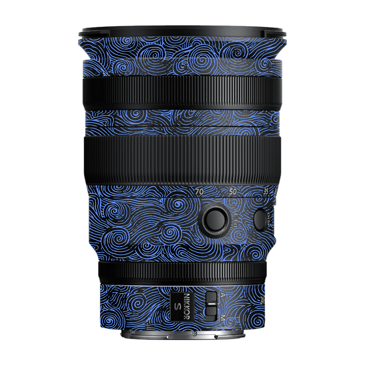 Blue Spirals Nikon Nikkor Z 24-70MM F/2.8 S Camera Lens Skin