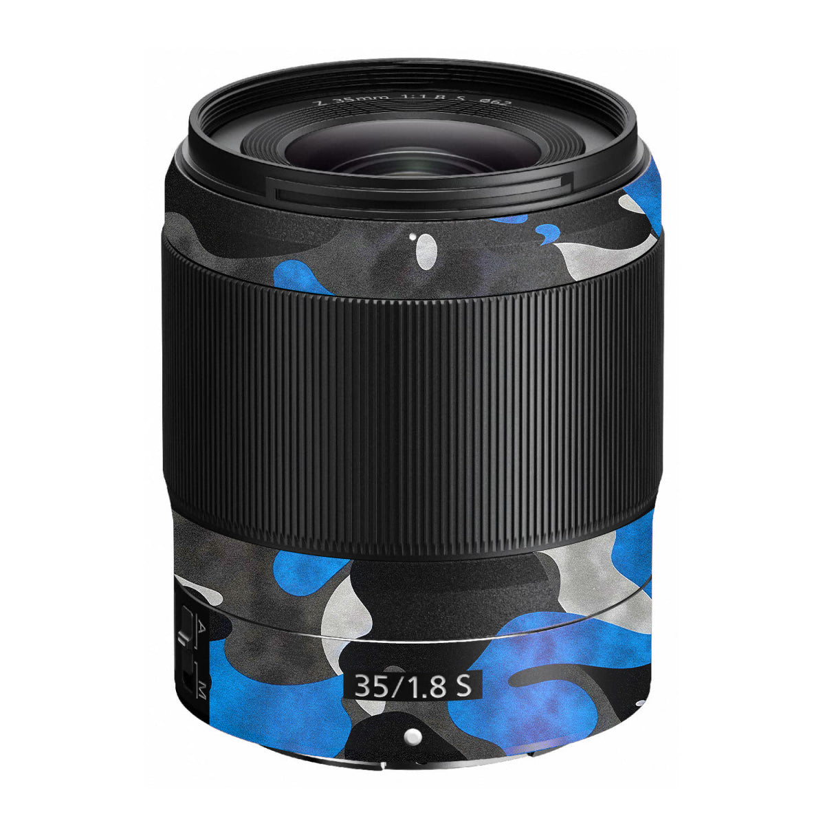 Blue Grey Camo Nikon Nikkor Z 35mm F/1.8 S Camera Lens Skin