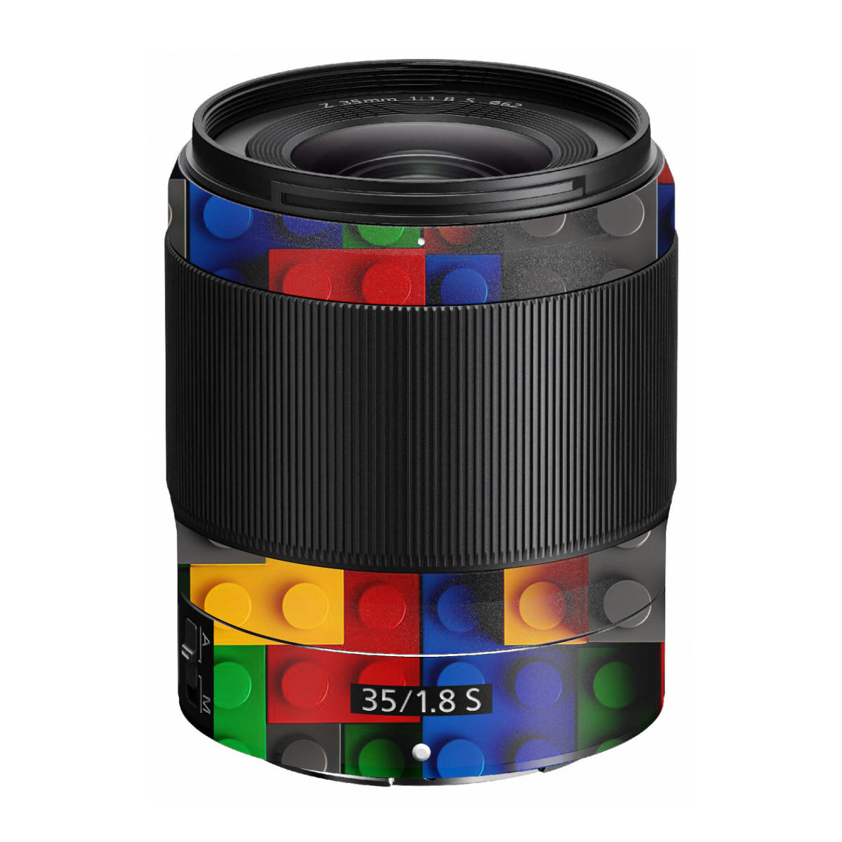 Colorful LEGO Brick Wall Pattern Nikon Nikkor Z 35mm F/1.8 S Camera Lens Skin