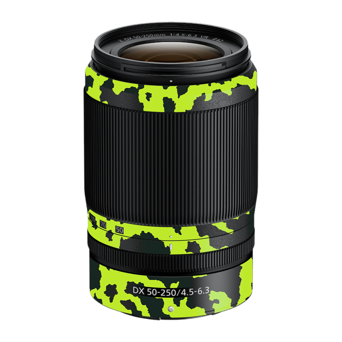 Neon Green Splatter Nikon Nikkor Z DX 50-250mm F/4.5-6.3 VR Camera Lens Skin