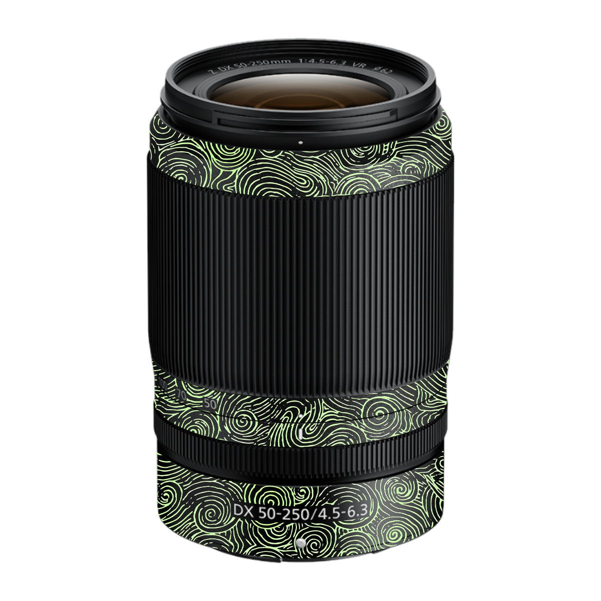Green Spirals Nikon Nikkor Z DX 50-250mm F/4.5-6.3 VR Camera Lens Skin