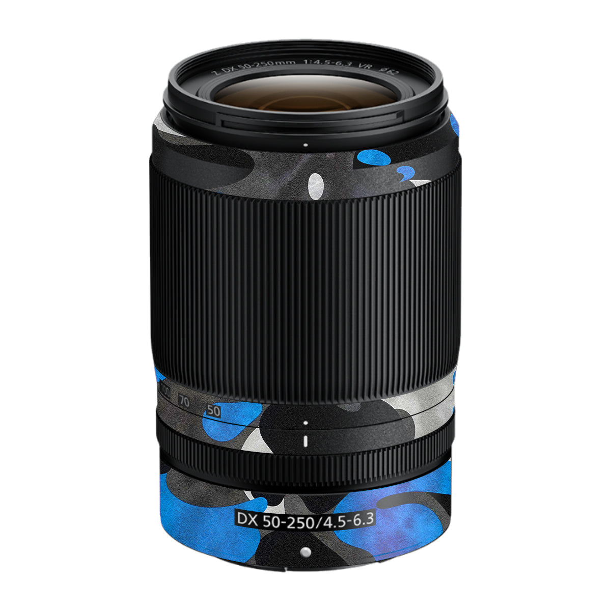 Blue Grey Camo Nikon Nikkor Z DX 50-250mm F/4.5-6.3 VR Camera Lens Skin