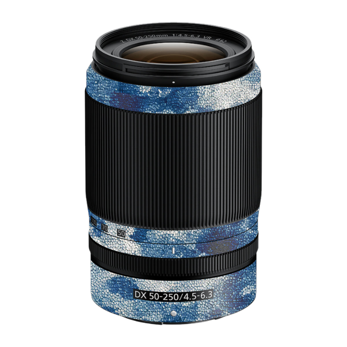 Blue Watercolor Fabric Nikon Nikkor Z DX 50-250mm F/4.5-6.3 VR Camera Lens Skin