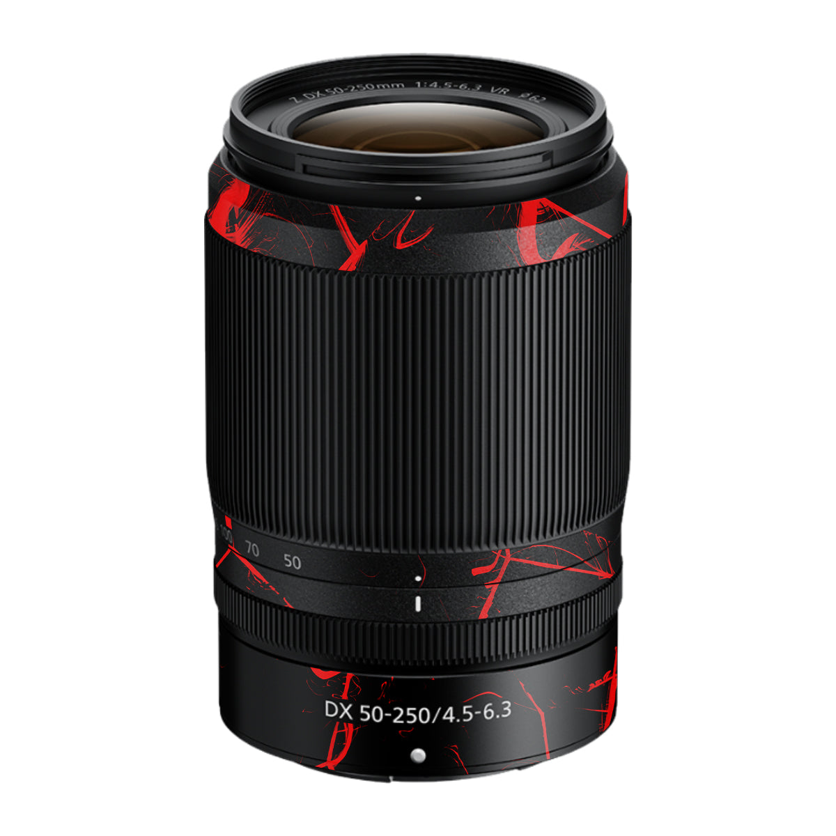 Red Neural Grid Nikon Nikkor Z DX 50-250mm F/4.5-6.3 VR Camera Lens Skin