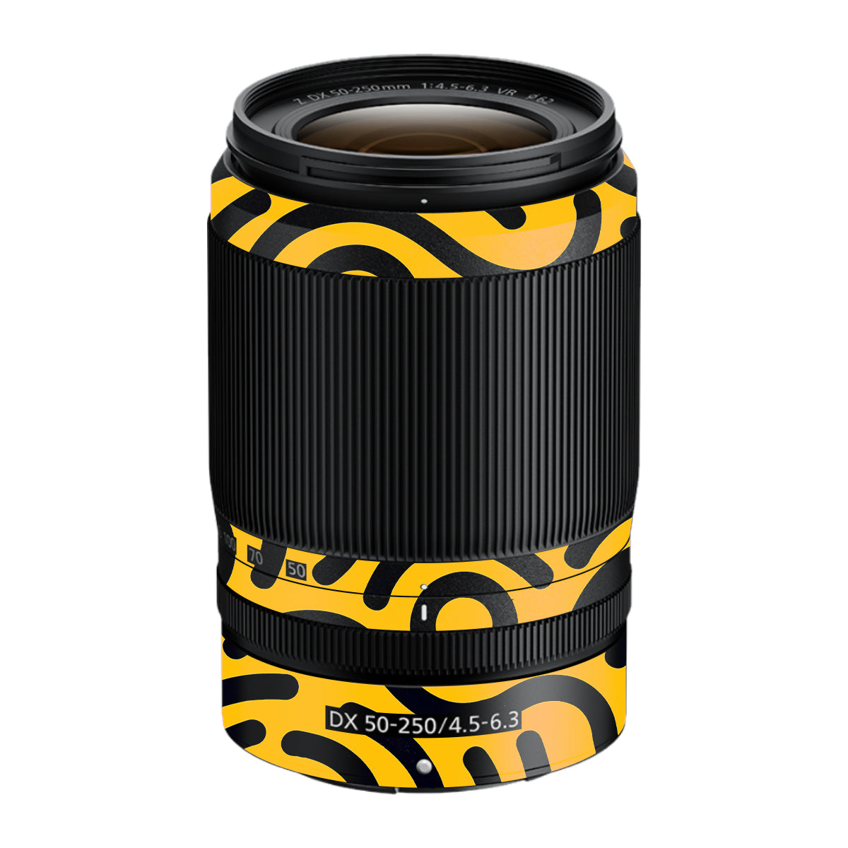 Minimal Yellow Wave Nikon Nikkor Z DX 50-250mm F/4.5-6.3 VR Camera Lens Skin