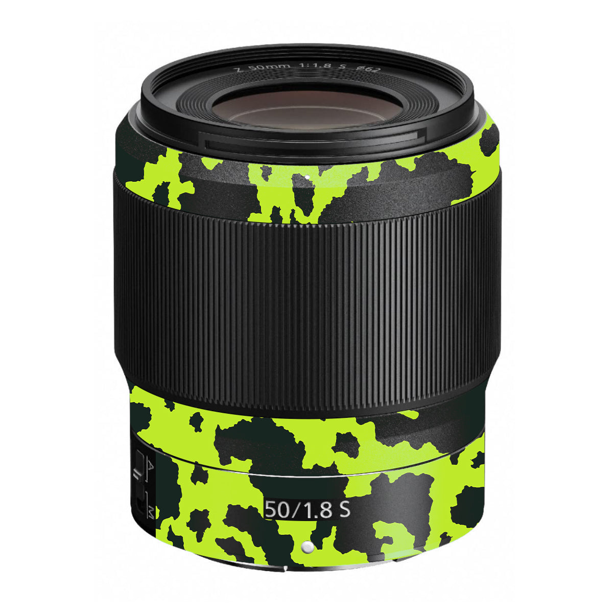 Neon Green Splatter Nikon Nikkor Z 50mm F/1.8 S Camera Lens Skin