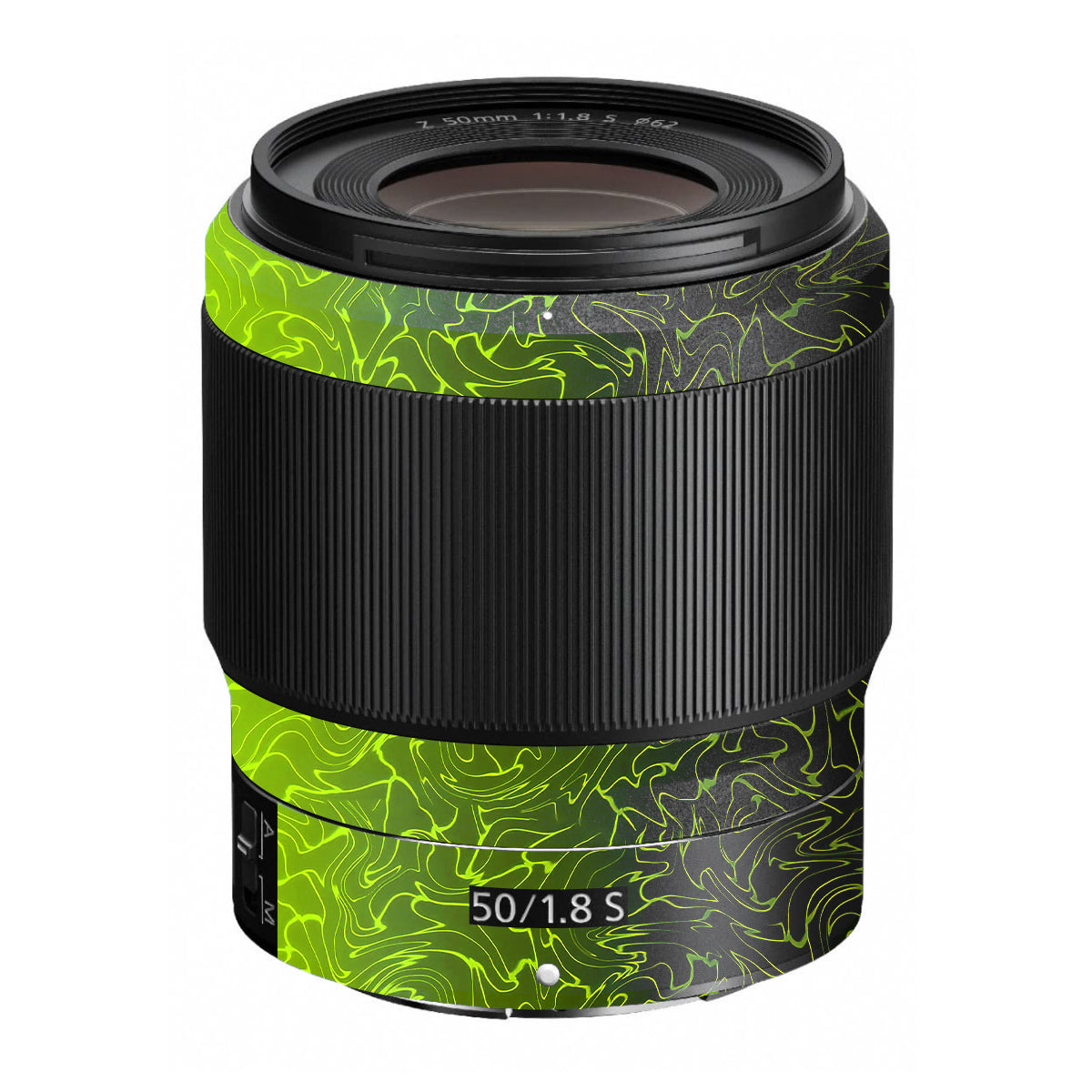 Lime Yellow to Black Gradient Nikon Nikkor Z 50mm F/1.8 S Camera Lens Skin