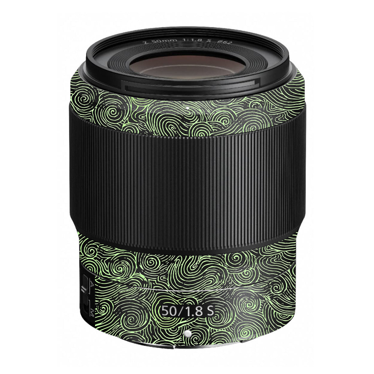 Green Spirals Nikon Nikkor Z 50mm F/1.8 S Camera Lens Skin