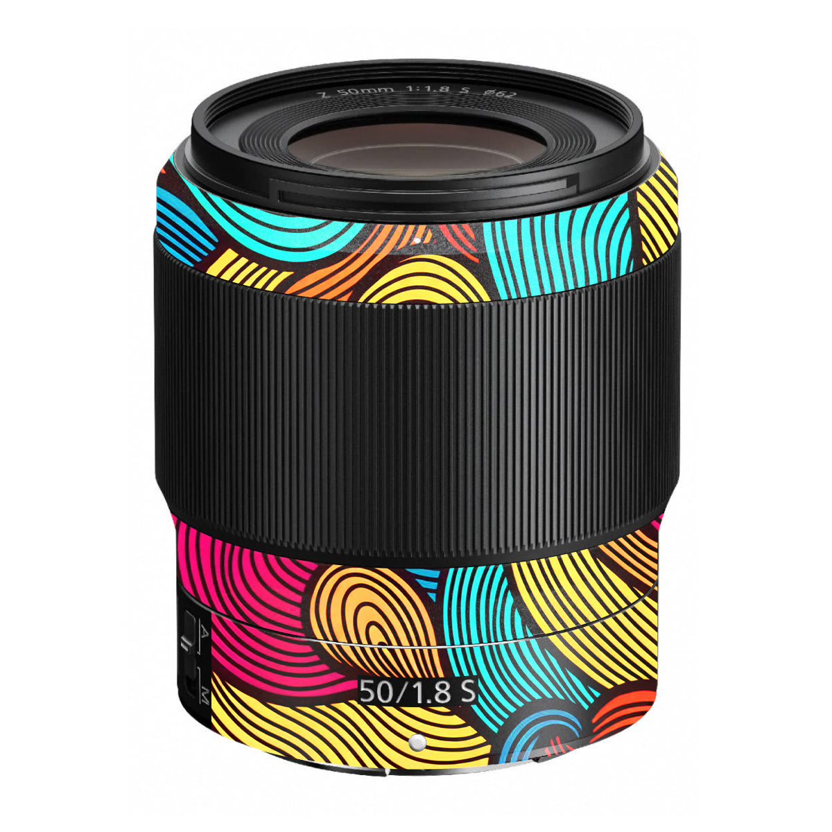 Retro Colorful Doodle Art Pattern Nikon Nikkor Z 50mm F/1.8 S Camera Lens Skin