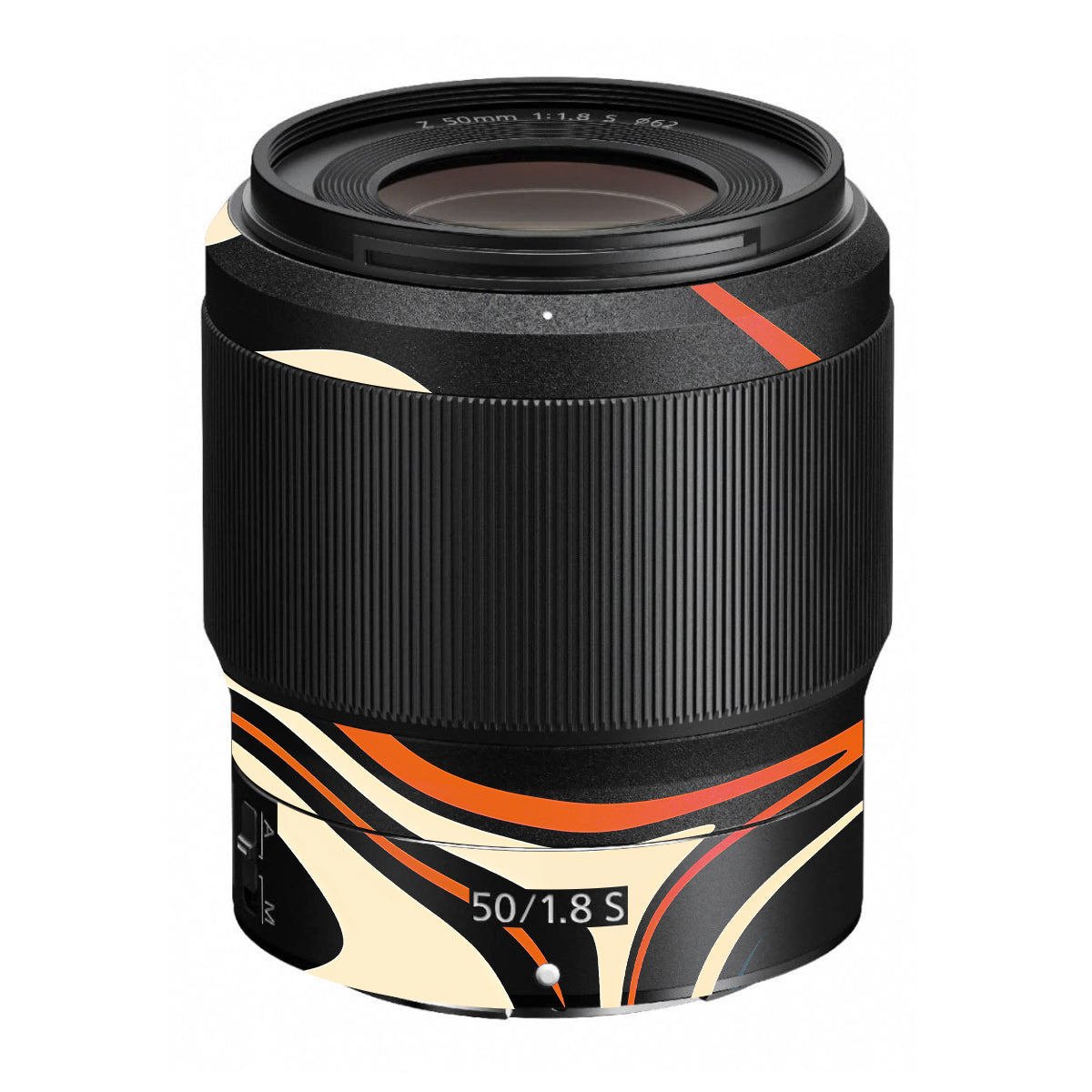 Mid-Century Abstract Swirl Nikon Nikkor Z 50mm F/1.8 S Camera Lens Skin