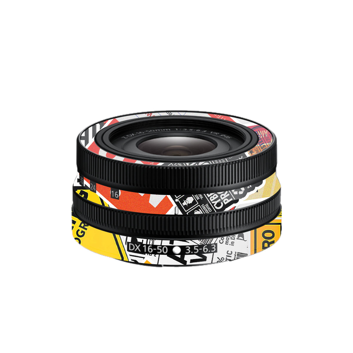 Tech Aesthetic Sticker Collage Nikon Nikkor Z DX 16-50mm F/3.5-6.3 VR Camera Lens Skin