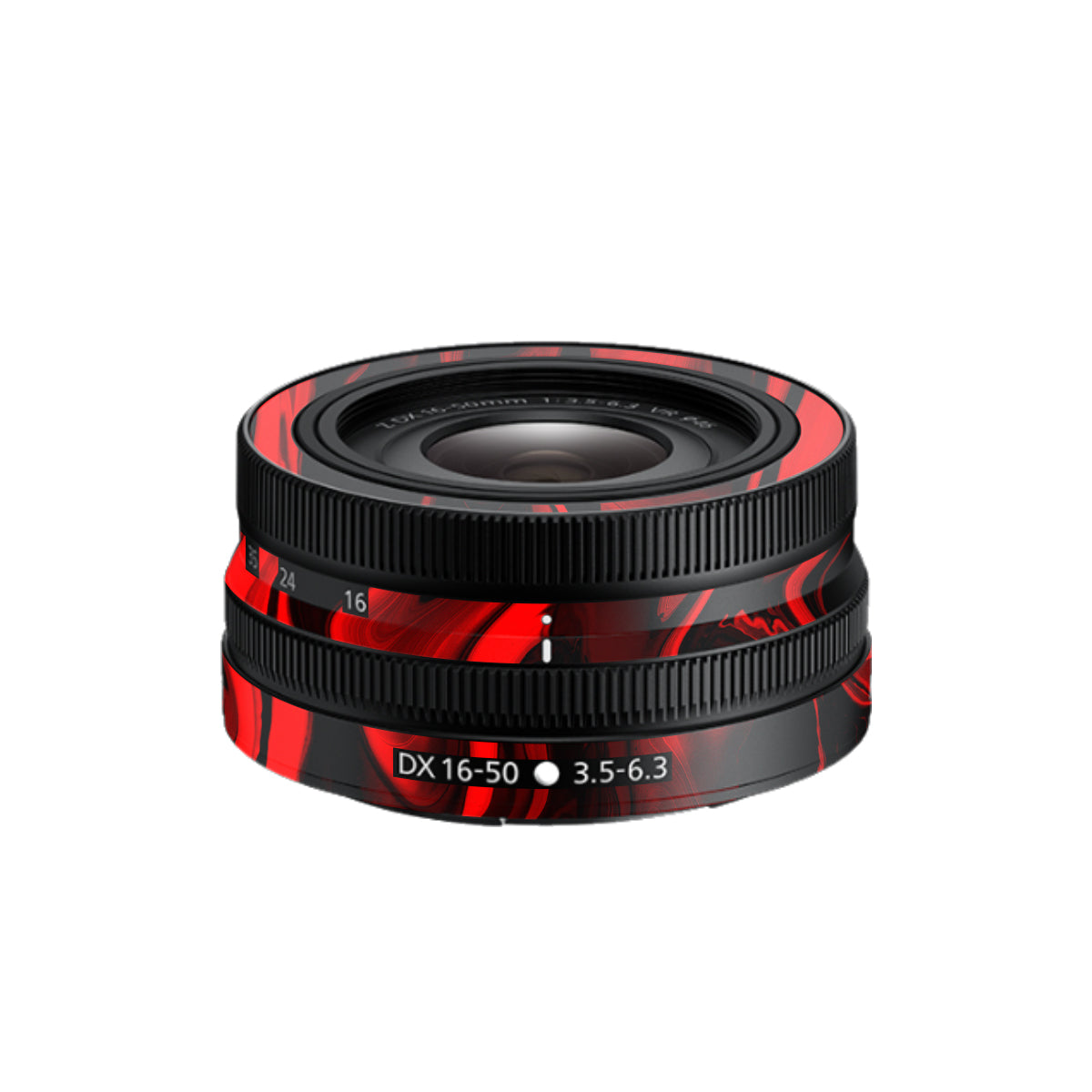 Red Lava Flow Nikon Nikkor Z DX 16-50mm F/3.5-6.3 VR Camera Lens Skin
