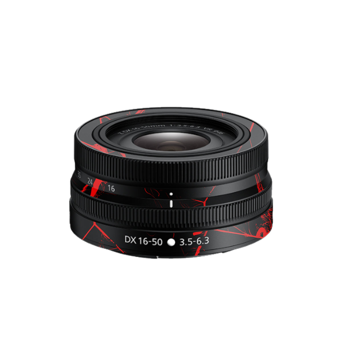 Red Neural Grid Nikon Nikkor Z DX 16-50mm F/3.5-6.3 VR Camera Lens Skin