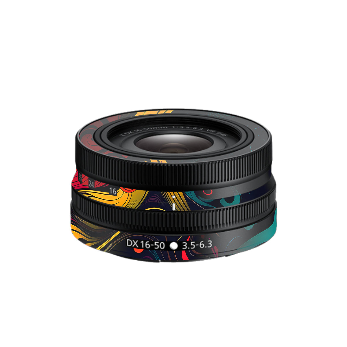 Psychedelic Color Swirl Nikon Nikkor Z DX 16-50mm F/3.5-6.3 VR Camera Lens Skin