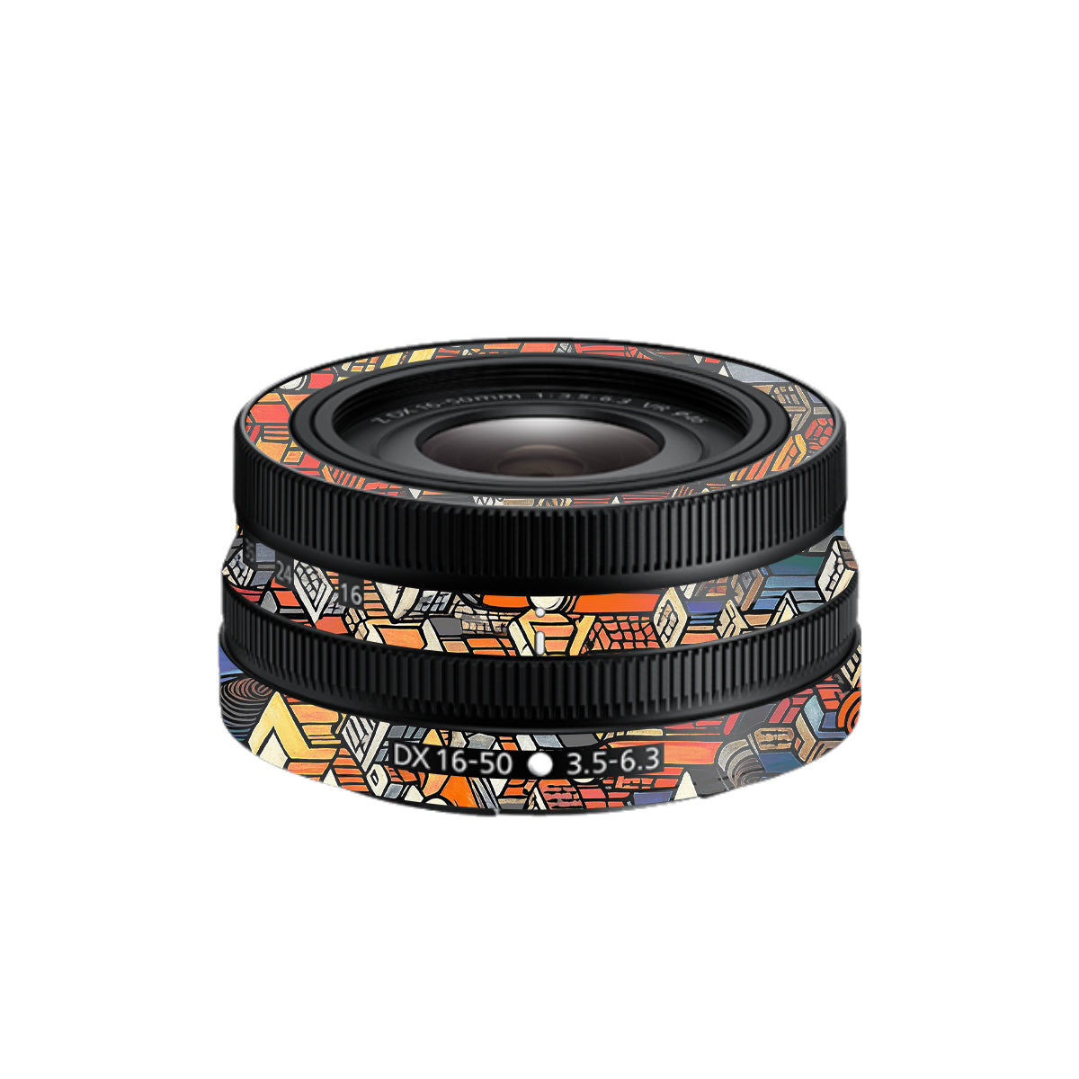 Isometric Cityscape Nikon Nikkor Z DX 16-50mm F/3.5-6.3 VR Camera Lens Skin