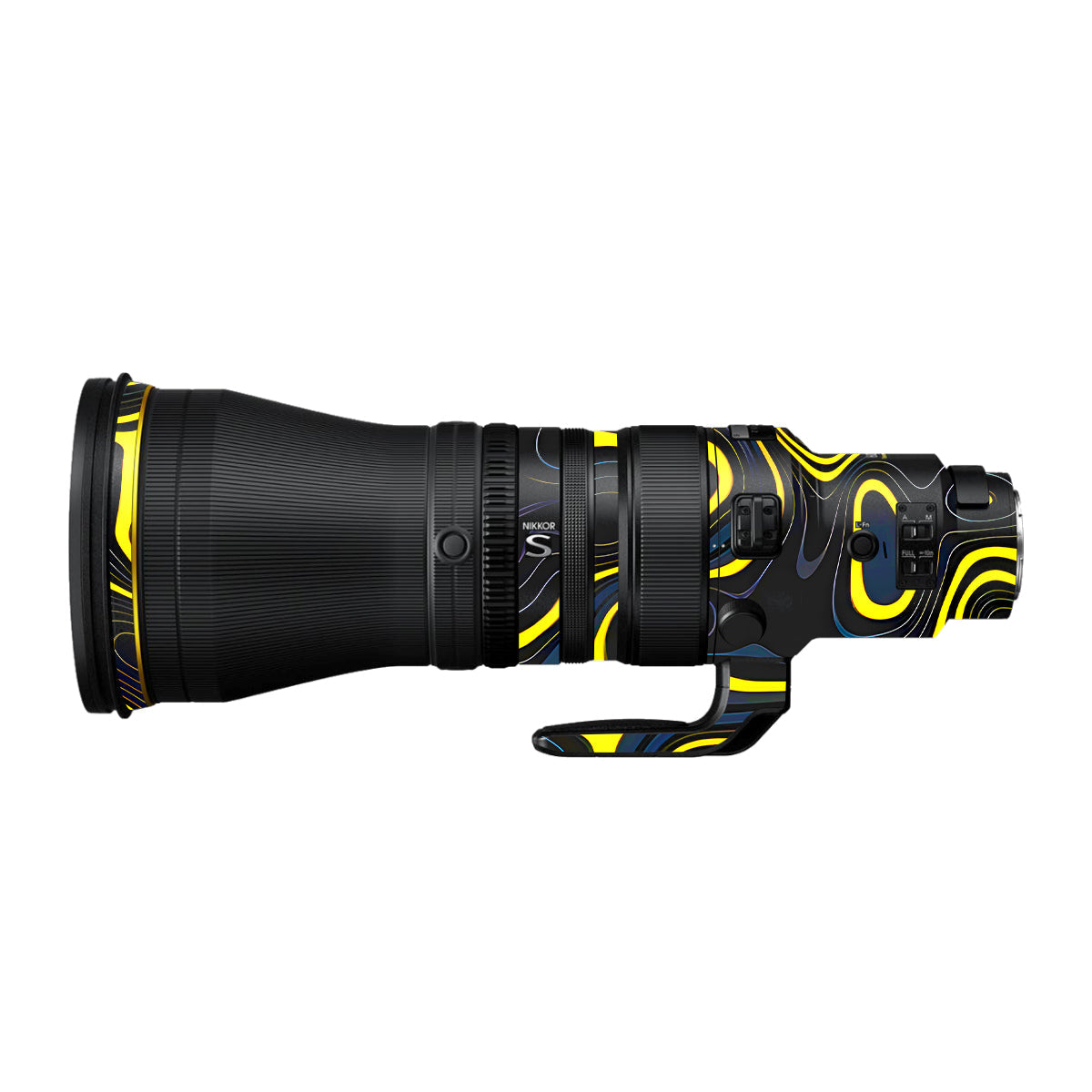 Neon Lava Contours Nikon Nikkor Z 600mm F/4 TC VR S Camera Lens Skin