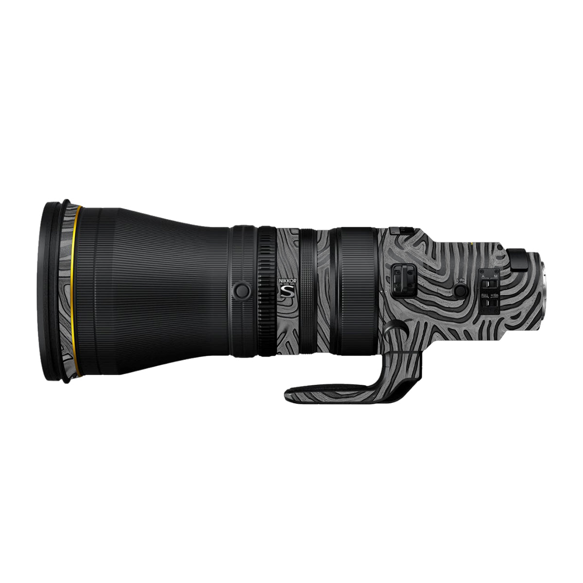 Monochrome Line Maze Nikon Nikkor Z 600mm F/4 TC VR S Camera Lens Skin