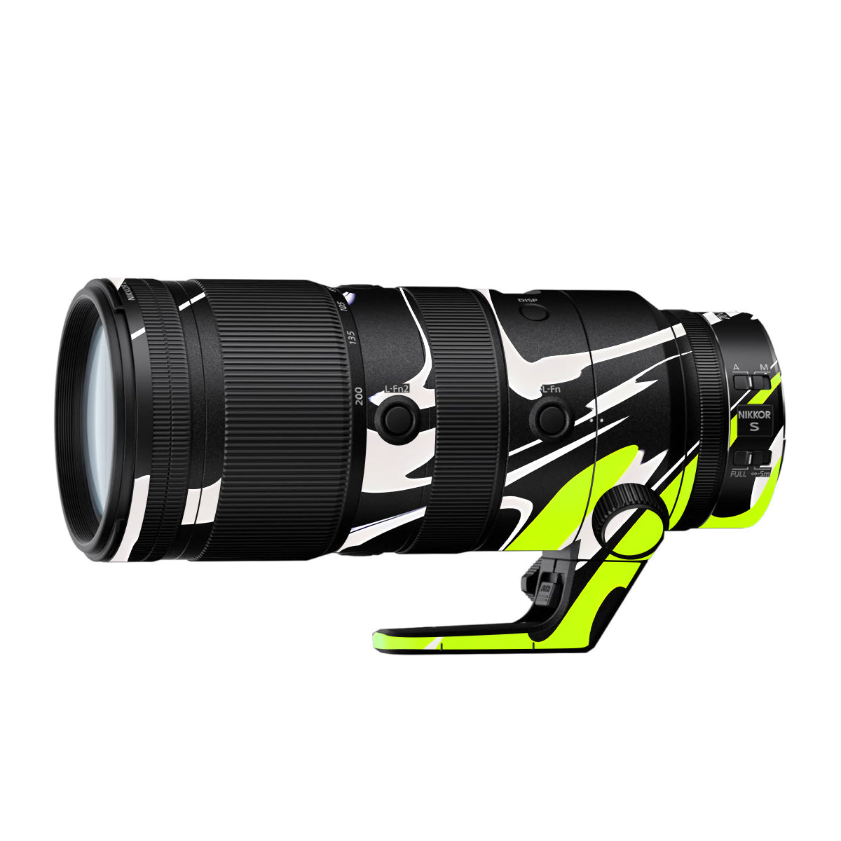 Neon Green and Black Pattern Nikon Nikkor Z 70-200mm F/2.8 Camera Lens Skin