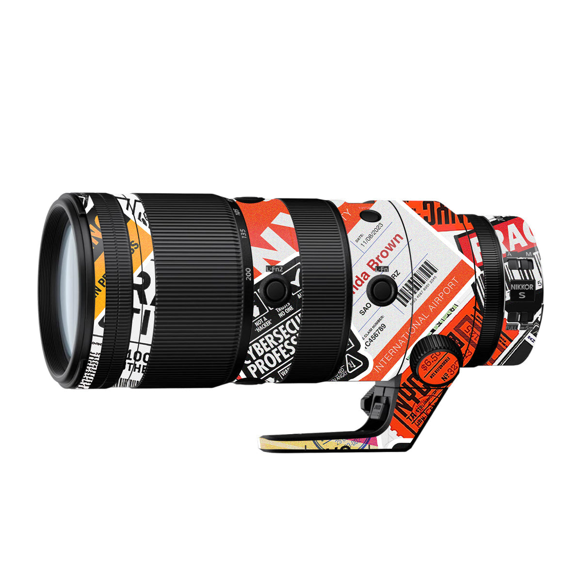 Tech Aesthetic Sticker Collage Nikon Nikkor Z 70-200mm F/2.8 Camera Lens Skin