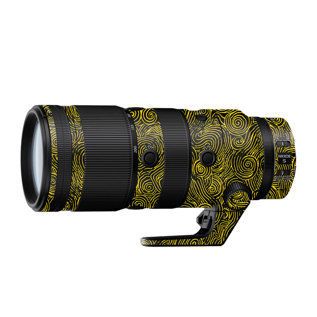 Yellow Spirals Nikon Nikkor Z 70-200mm F/2.8 Camera Lens Skin