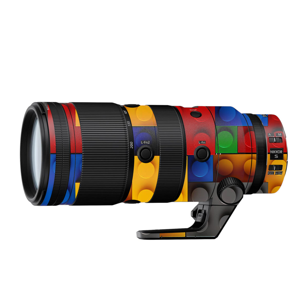 Colorful LEGO Brick Wall Pattern Nikon Nikkor Z 70-200mm F/2.8 Camera Lens Skin