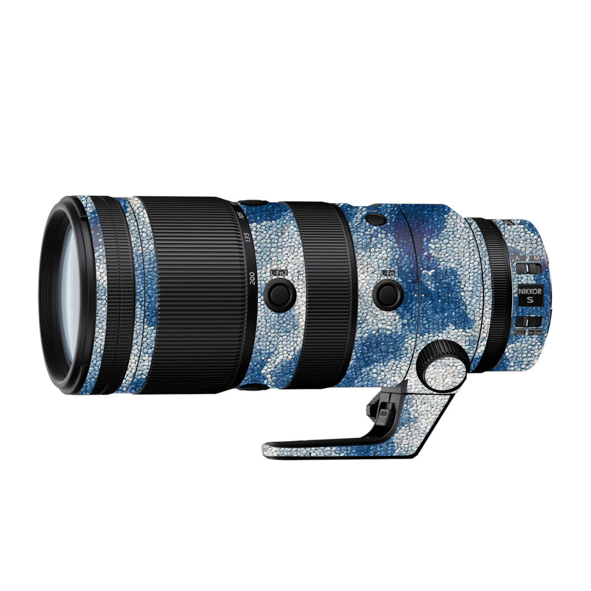 Blue Watercolor Fabric Nikon Nikkor Z 70-200mm F/2.8 Camera Lens Skin