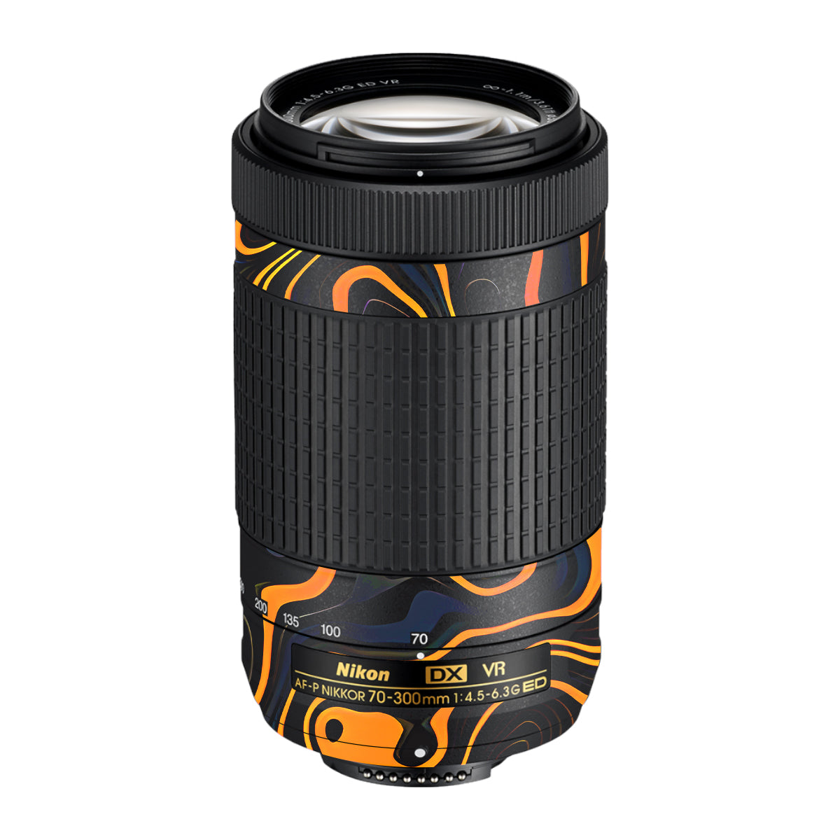 Amber Topographic Waves Nikon AF-P Nikkor 70-300mm F/4.5-6.3G ED VR Camera Lens Skin