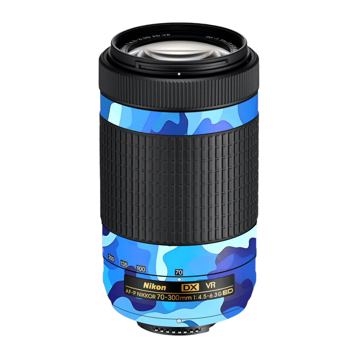 Arctic Blue Camo Pattern Nikon AF-P Nikkor 70-300mm F/4.5-6.3G ED VR Camera Lens Skin
