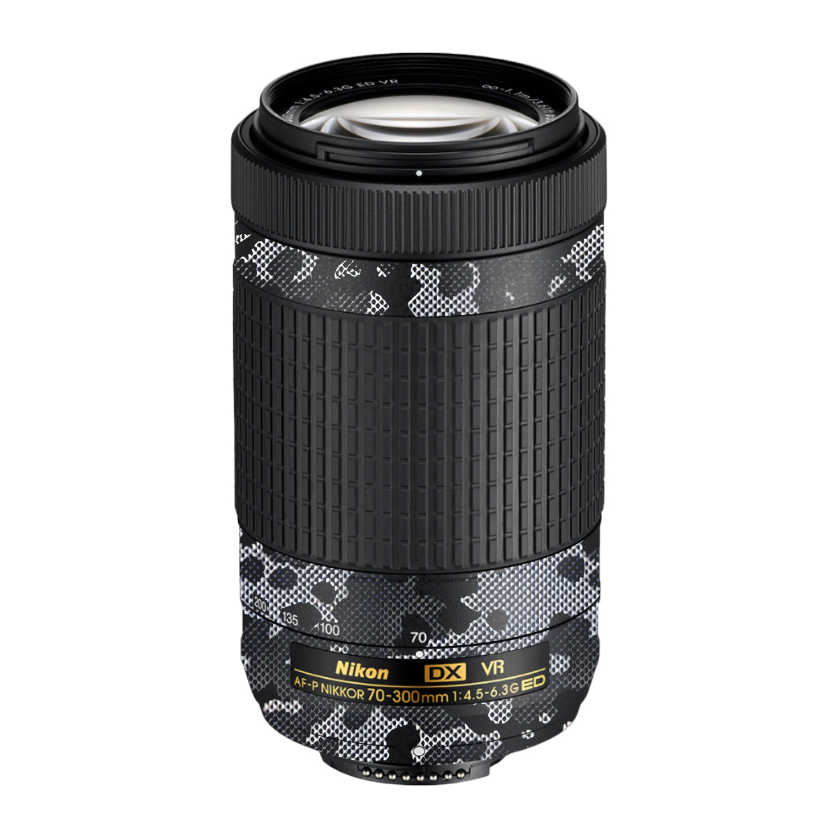 Stealth Grey Camo Nikon AF-P Nikkor 70-300mm F/4.5-6.3G ED VR Camera Lens Skin