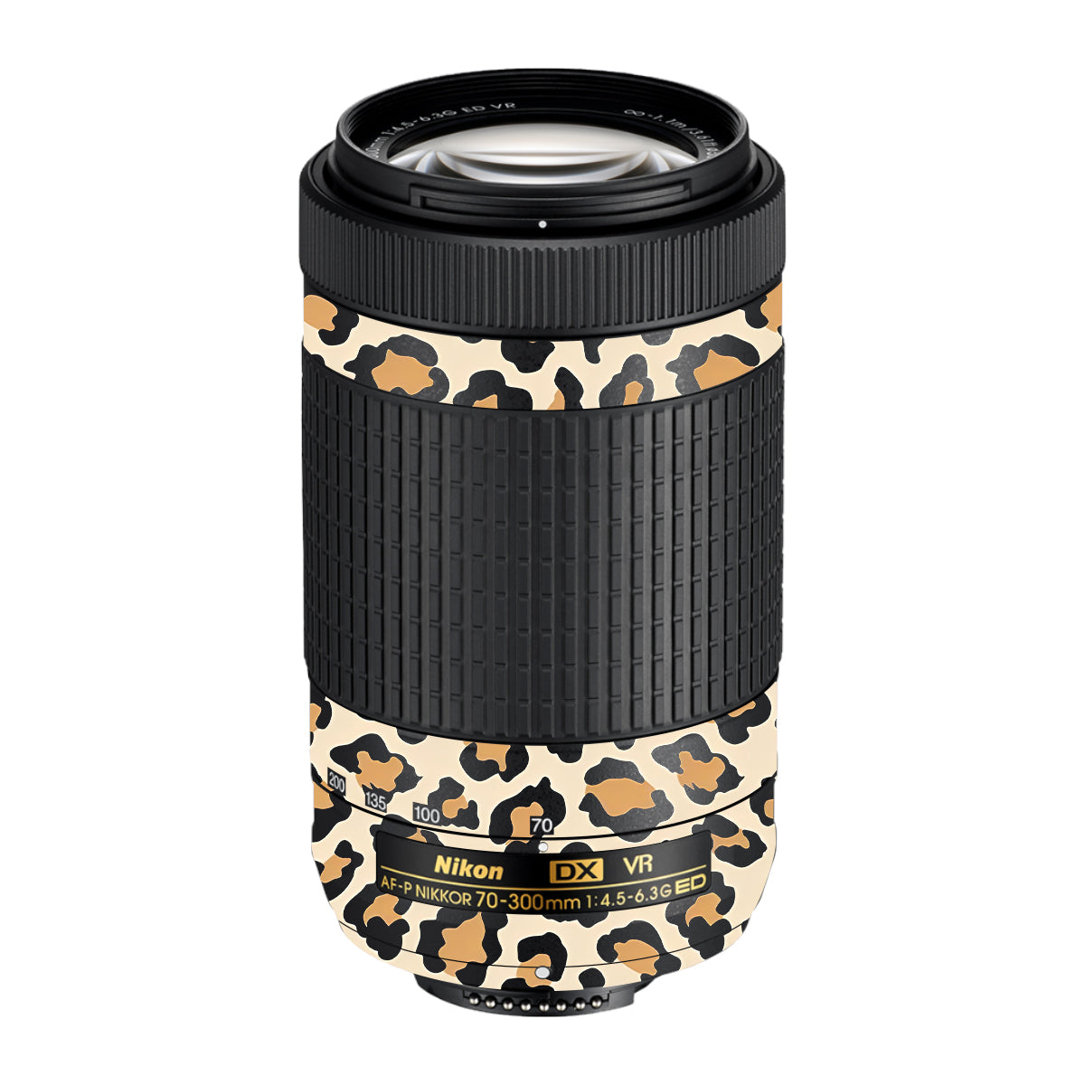 Sandy Leopard Spots Nikon AF-P Nikkor 70-300mm F/4.5-6.3G ED VR Camera Lens Skin