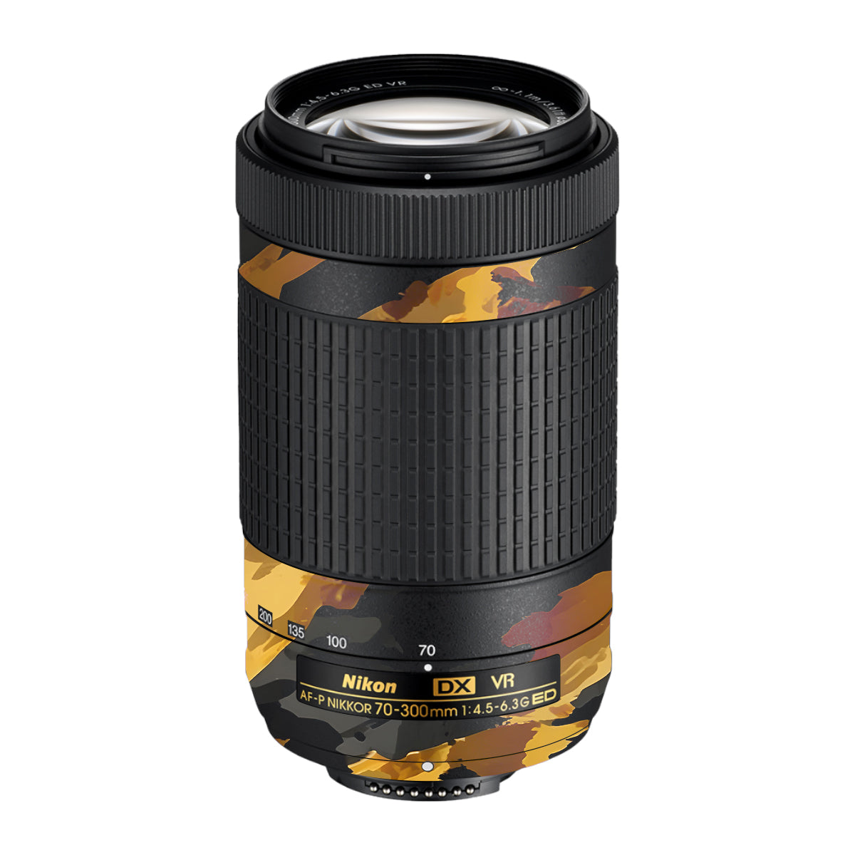 Camo Tiger Blend Nikon AF-P Nikkor 70-300mm F/4.5-6.3G ED VR Camera Lens Skin
