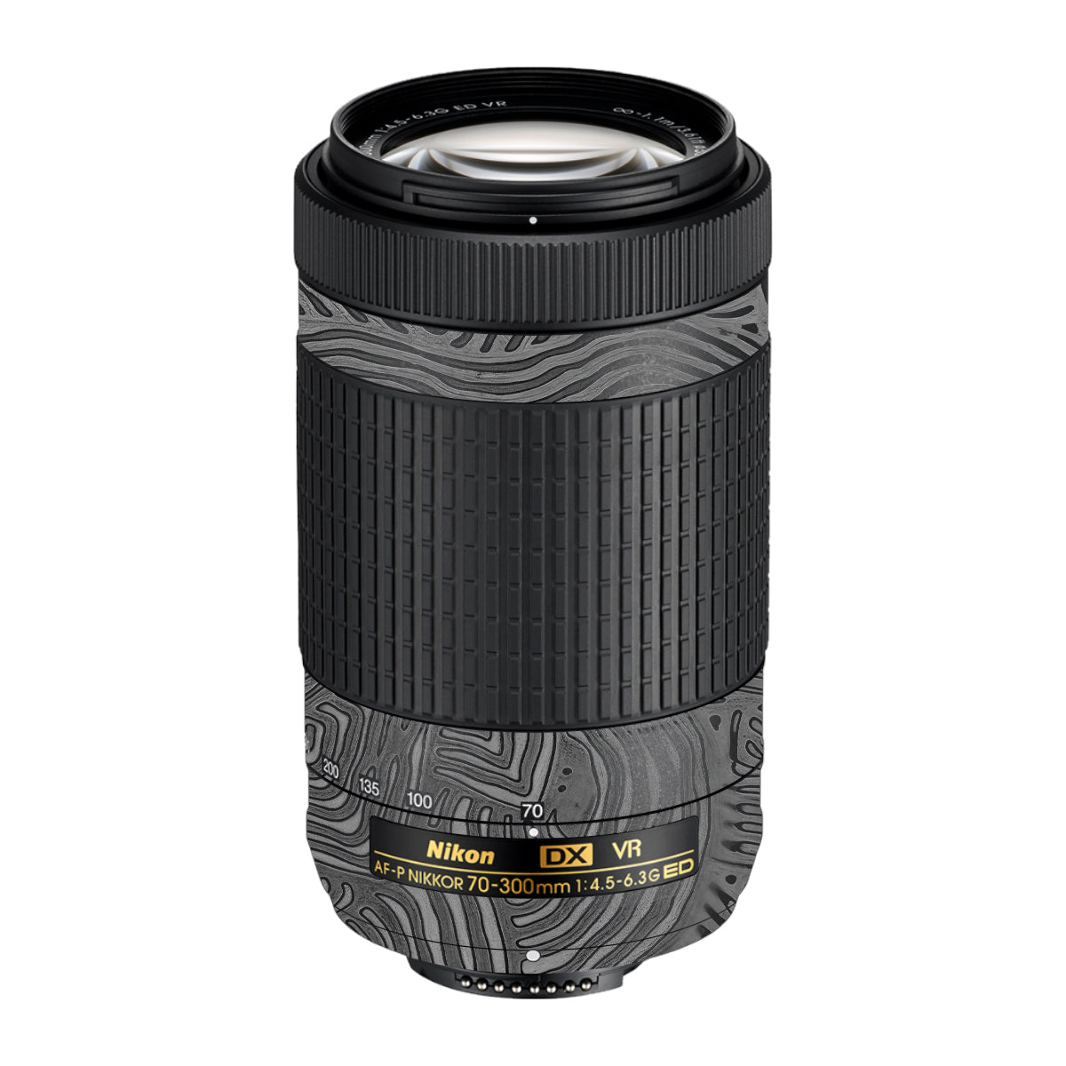 Monochrome Line Maze Nikon AF-P Nikkor 70-300mm F/4.5-6.3G ED VR Camera Lens Skin