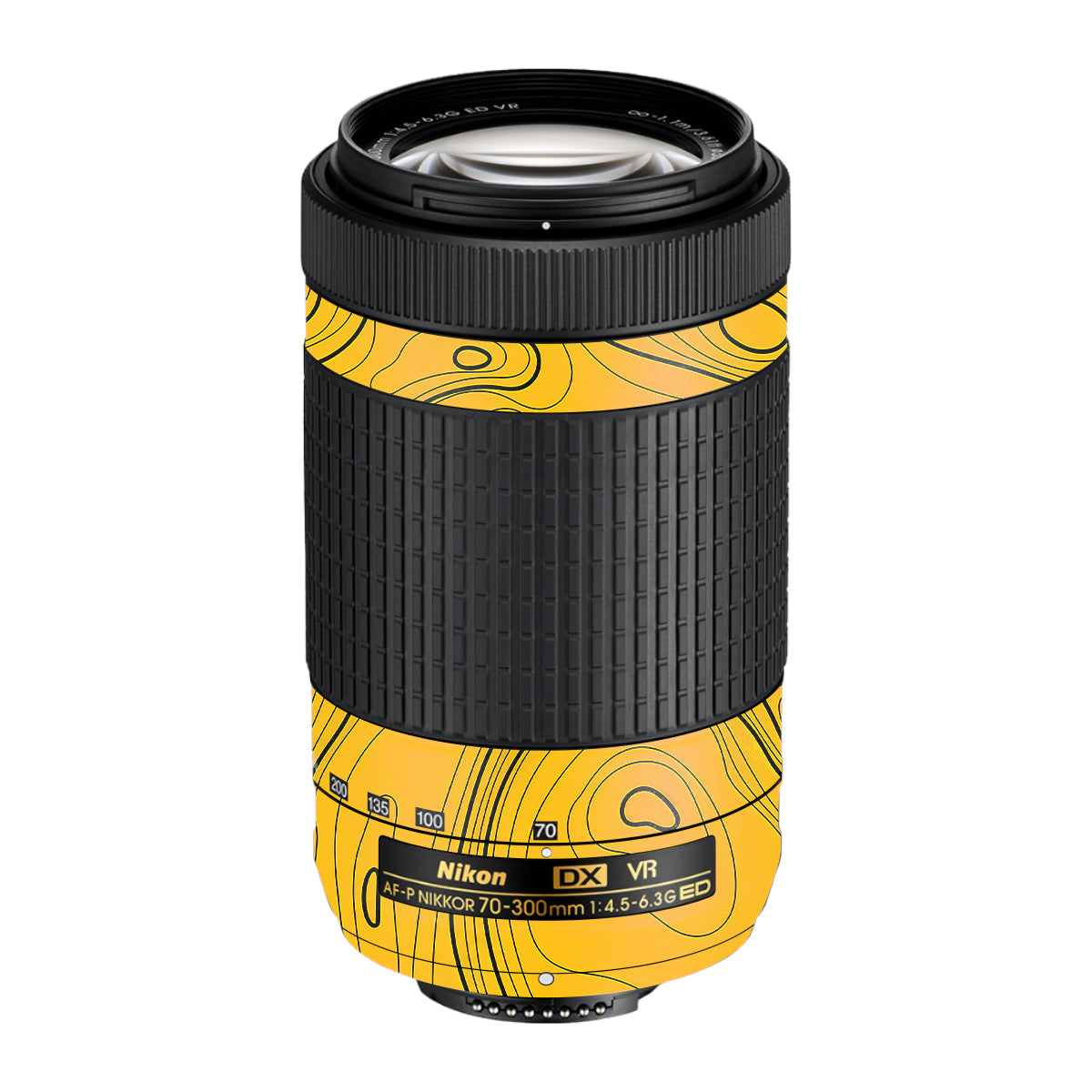 Topographic Map Pattern Nikon AF-P Nikkor 70-300mm F/4.5-6.3G ED VR Camera Lens Skin