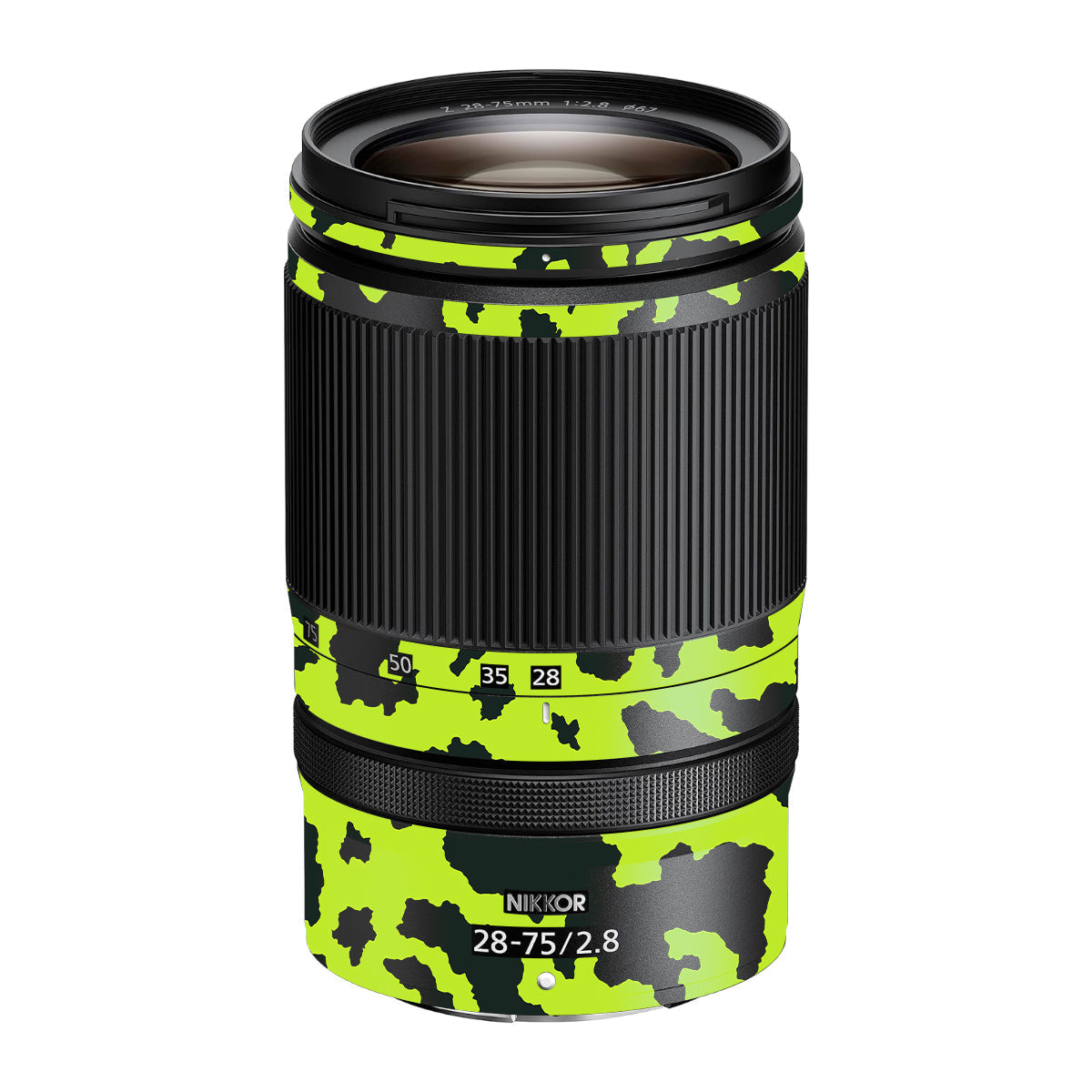 Neon Green Splatter Nikon Nikkor Z 28-75mm F/2.8 Camera Lens Skin