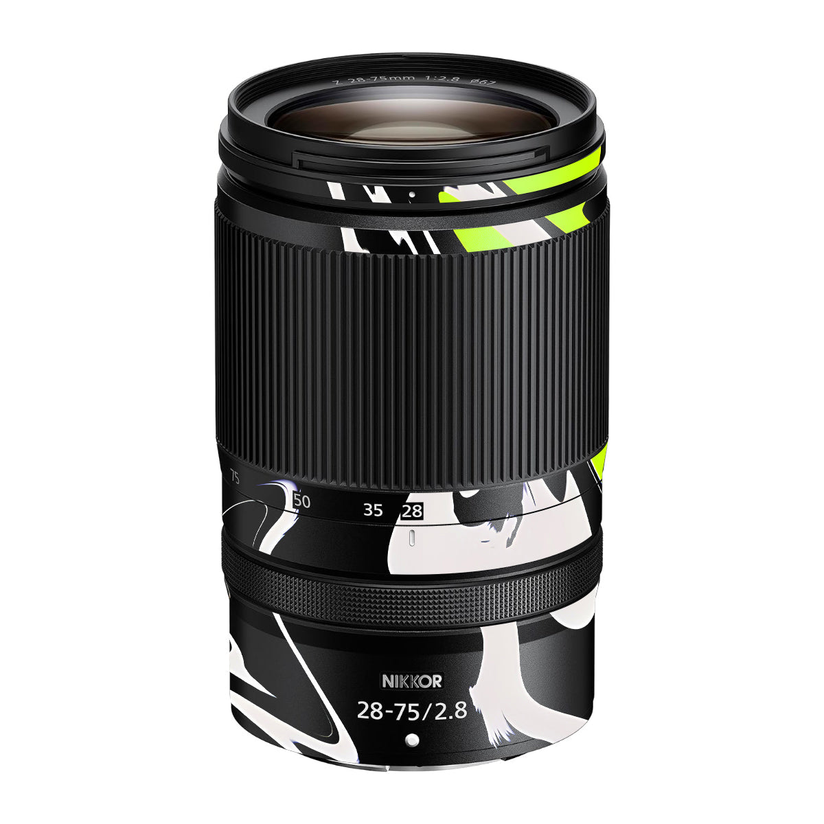 Neon Green and Black Pattern Nikon Nikkor Z 28-75mm F/2.8 Camera Lens Skin