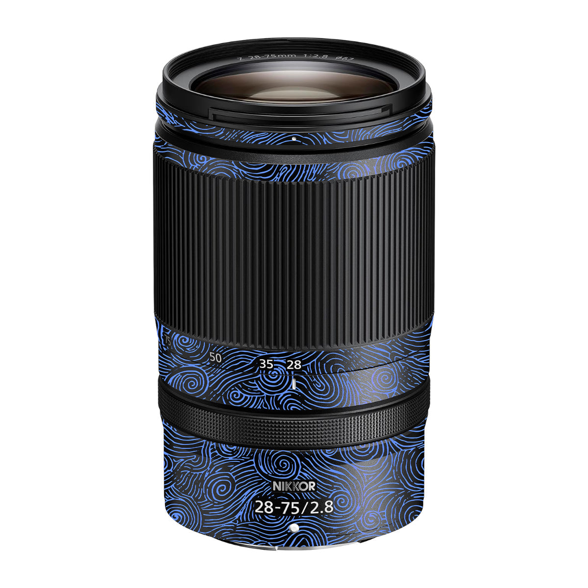 Blue Spirals Nikon Nikkor Z 28-75mm F/2.8 Camera Lens Skin