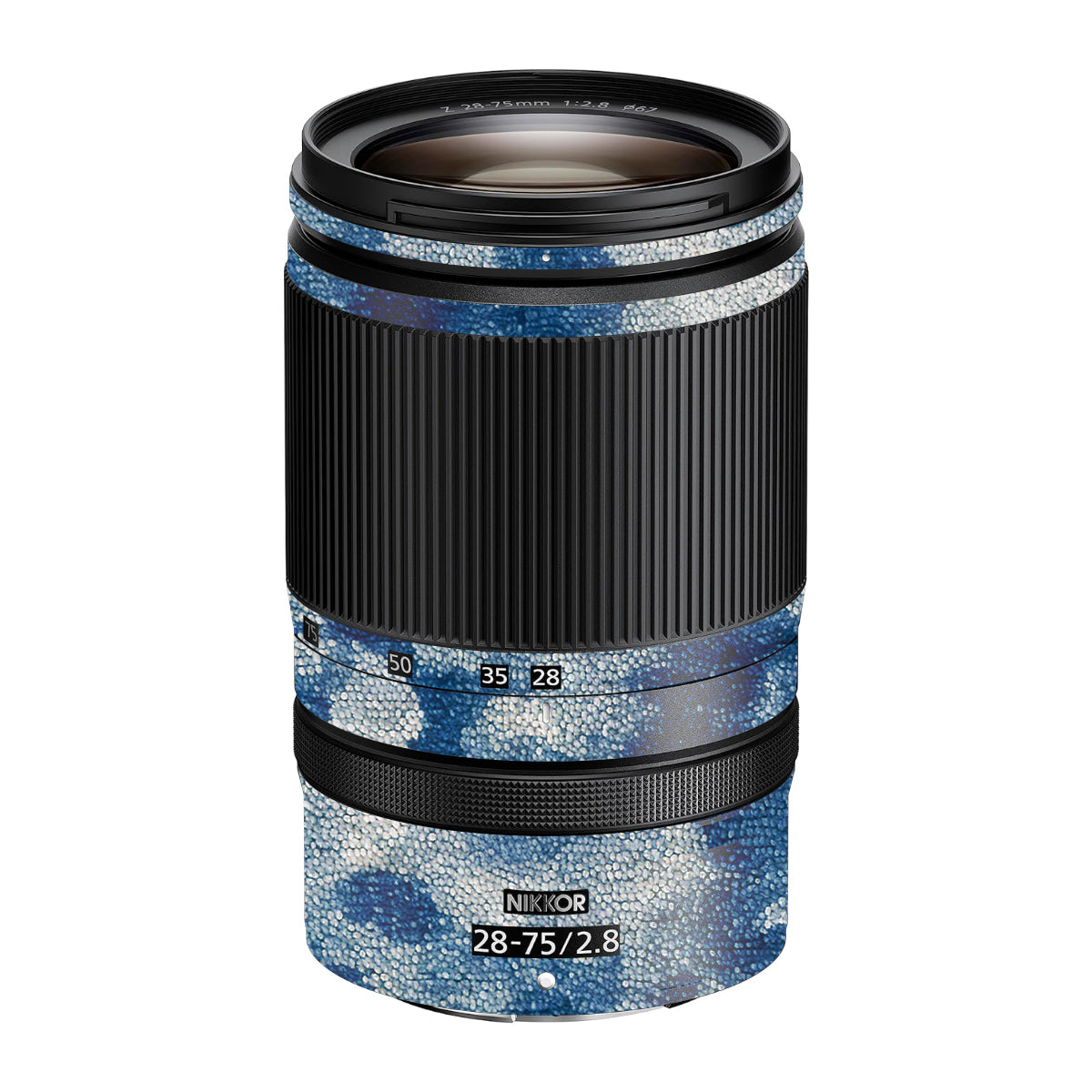 Blue Watercolor Fabric Nikon Nikkor Z 28-75mm F/2.8 Camera Lens Skin