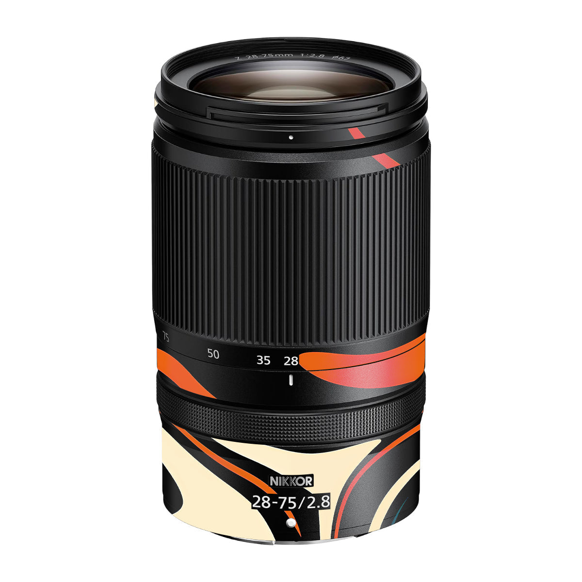 Mid-Century Abstract Swirl Nikon Nikkor Z 28-75mm F/2.8 Camera Lens Skin