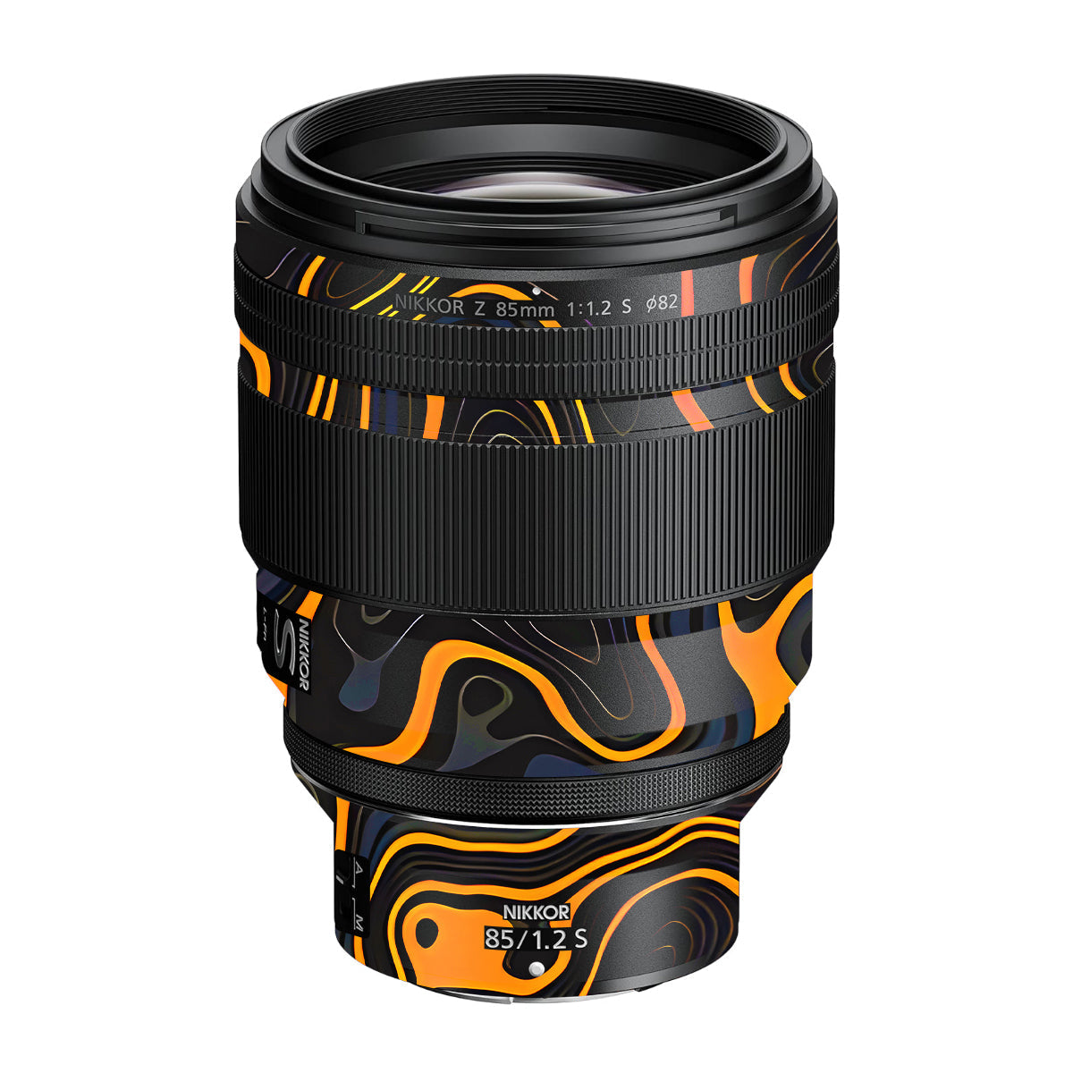 Amber Topographic Waves Nikon Nikkor Z 85mm F/1.2 S Camera Lens Skin