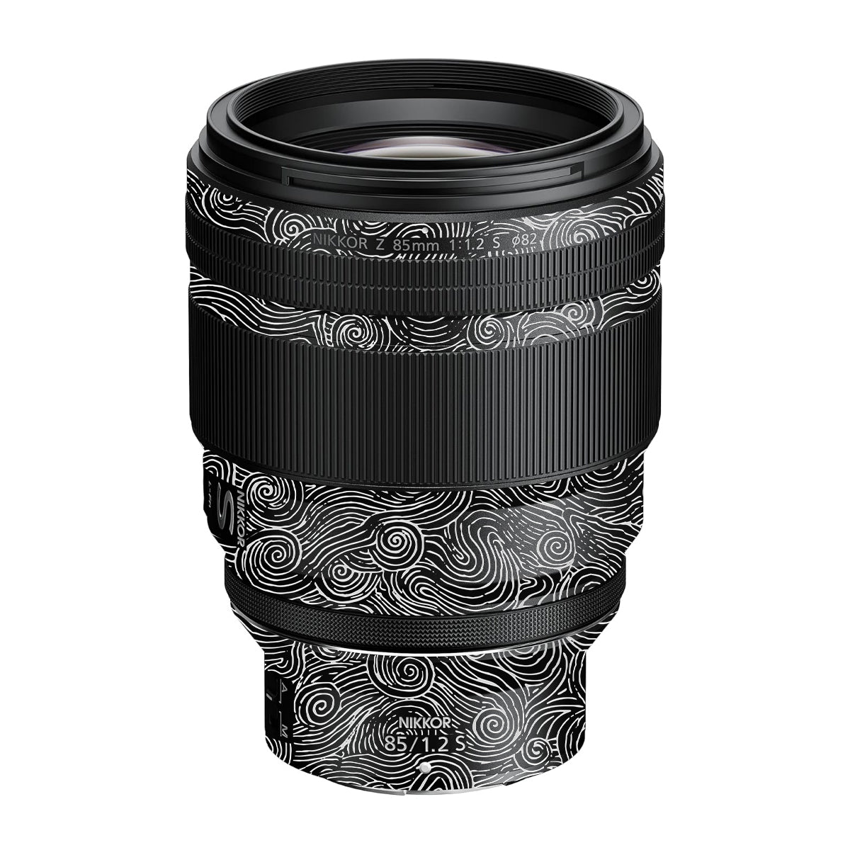 White Spirals Nikon Nikkor Z 85mm F/1.2 S Camera Lens Skin